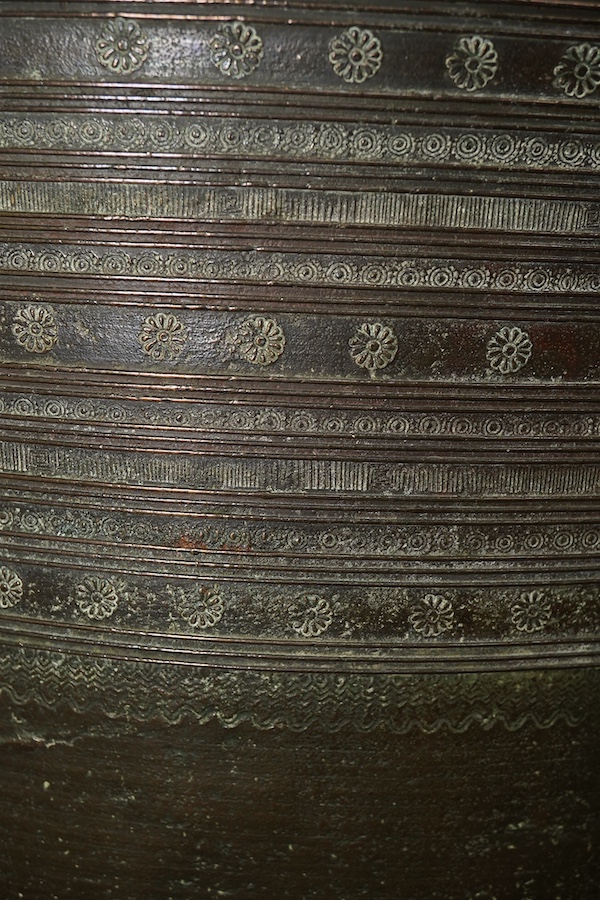 A large Sino-Shan bronze rain drum, Shan States, East Burma, 19th century